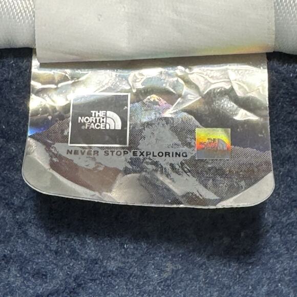 The North Face Men M Colorblock Hoodie Blue Green Yellow Fleece Pullover Read - Picture 9 of 9